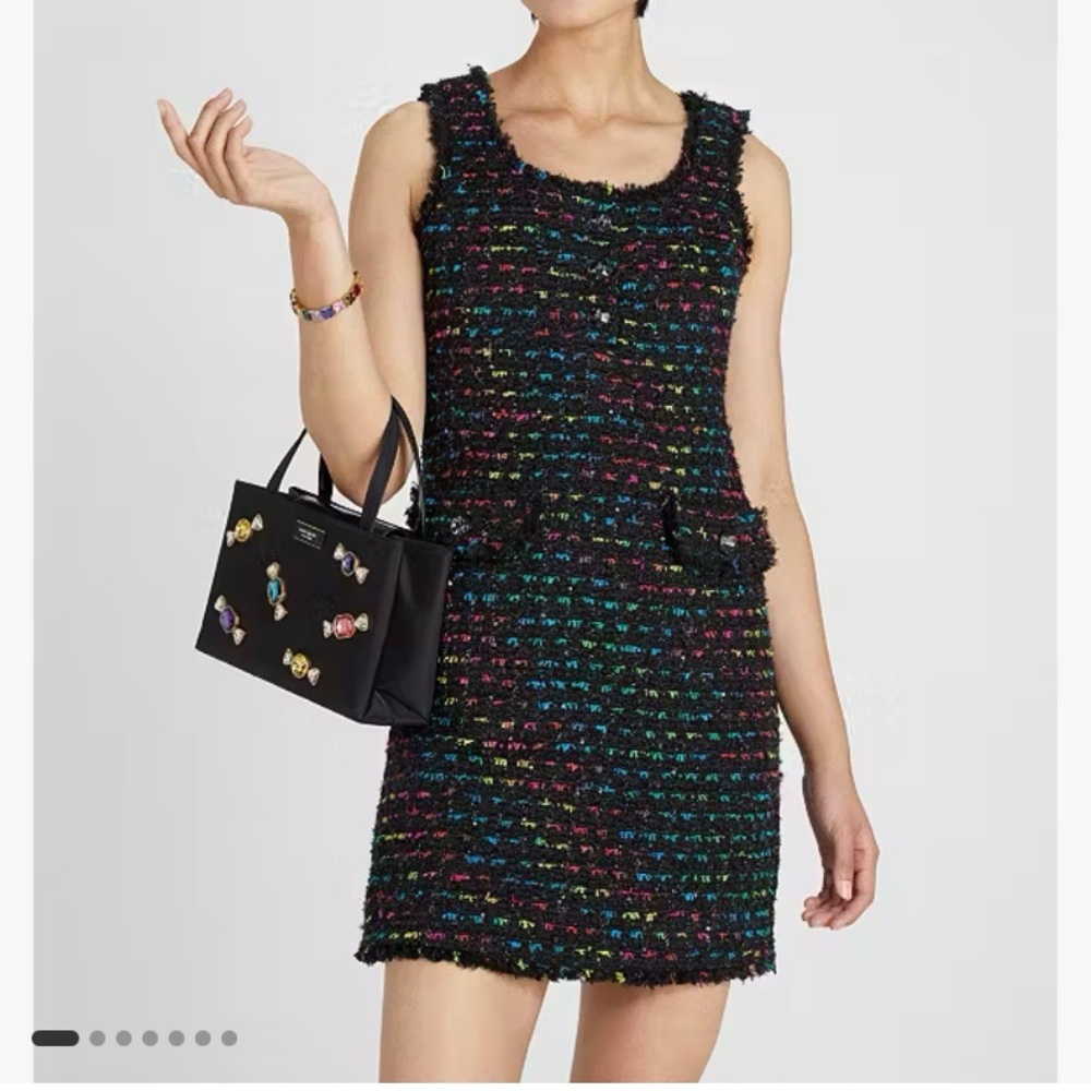 Kate spade multicolour tweed dress